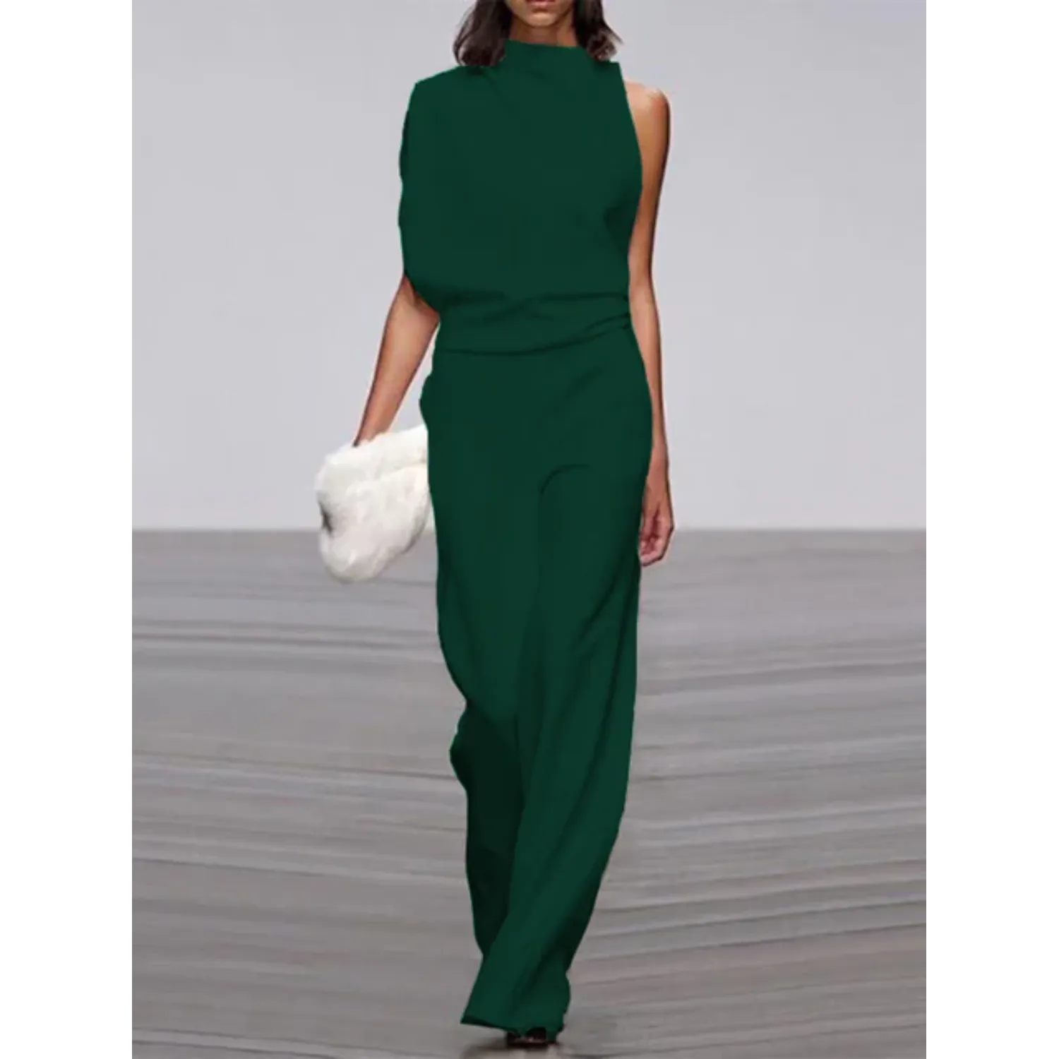 VIDA Ärmelloser Jumpsuit für Frauen mit weitem Bein