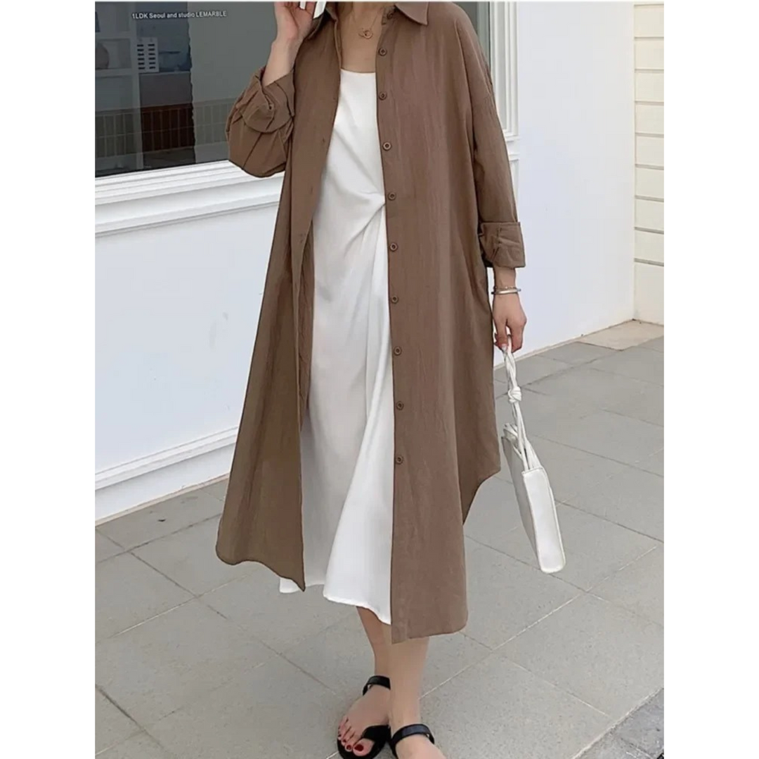 VIDA Rosa V-Ausschnitt Revers Knopf blusenkleid