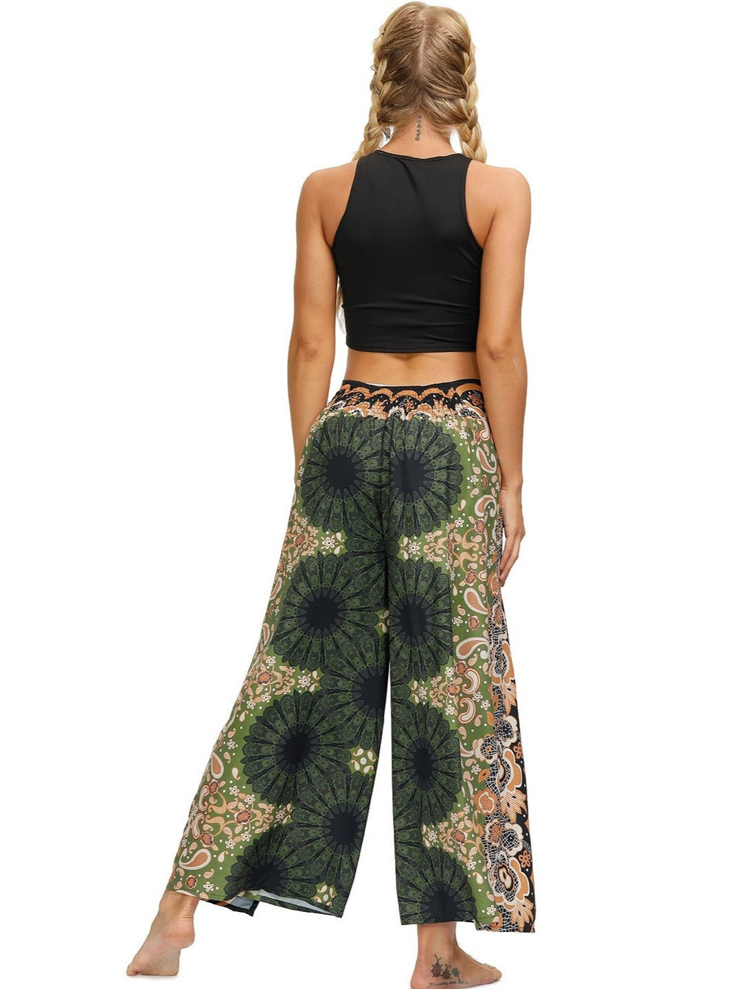Luna | Yoga-Hose mit weitem Bein und Boho-Muster für aktive Frauen