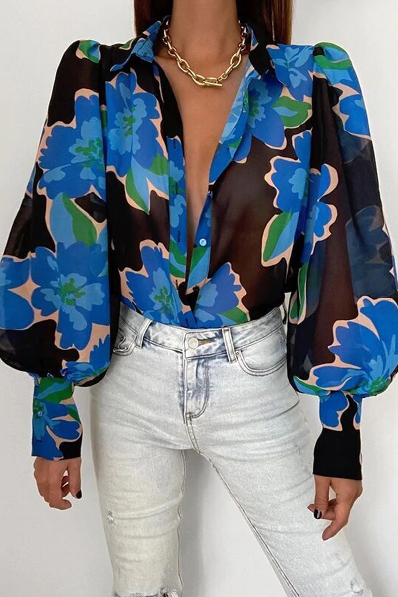 Zephyr | Bluse mit geblümtem Kragen