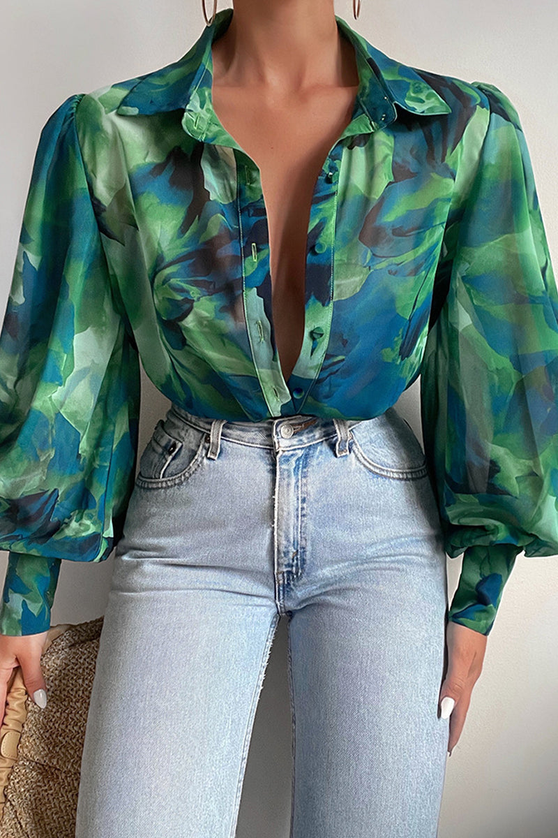 Zephyr | Bluse mit geblümtem Kragen