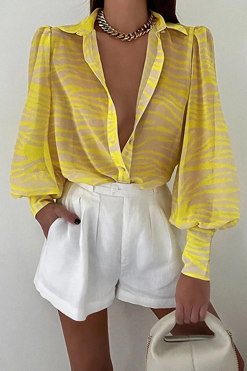 Zephyr | Bluse mit geblümtem Kragen