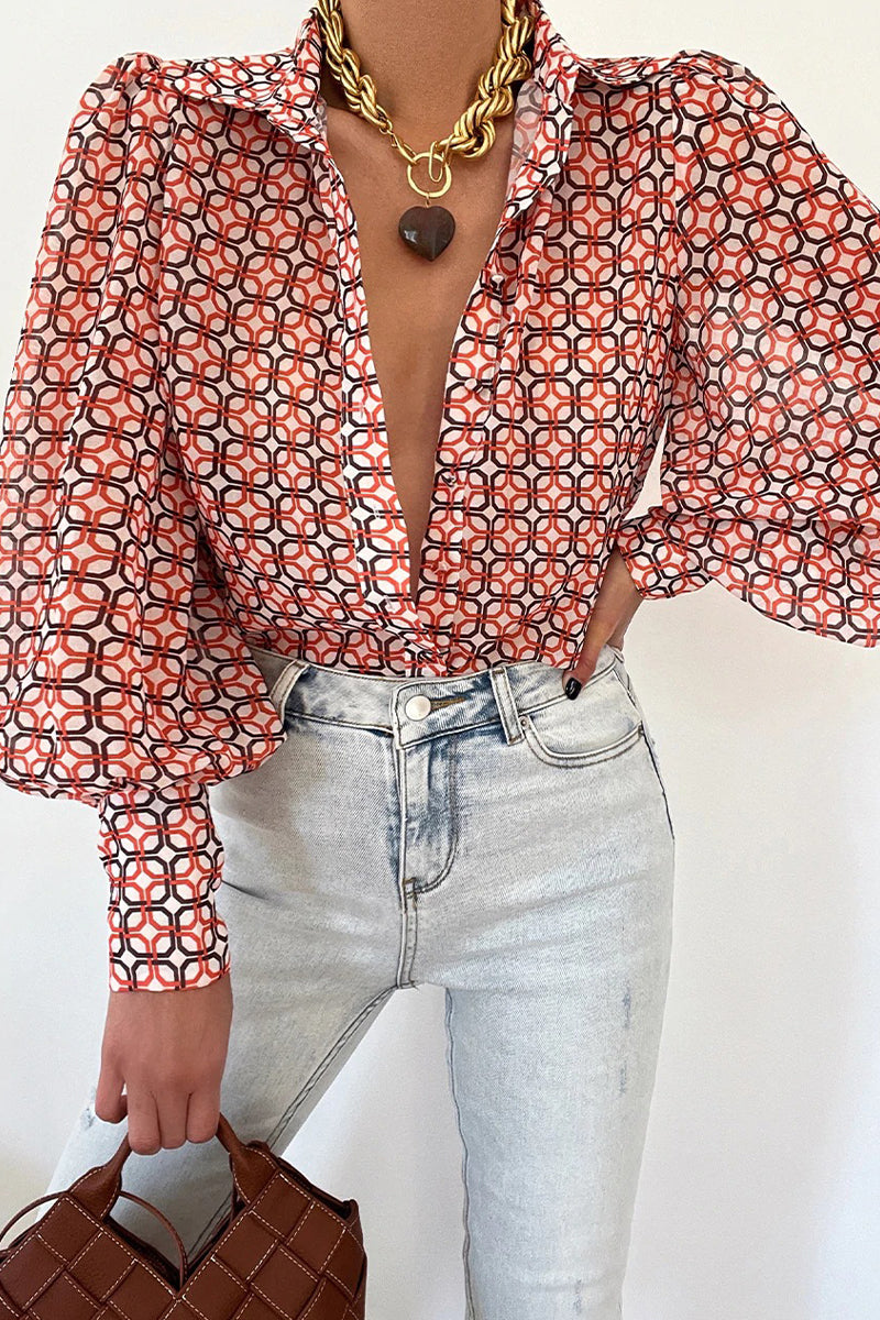 Zephyr | Bluse mit geblümtem Kragen