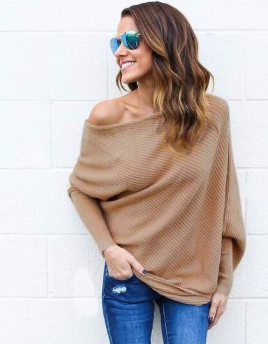 Aurelia | Schulterfreier Pullover mit Luxuriösem Kaschmir und Schmeichelnder Passform für Damen
