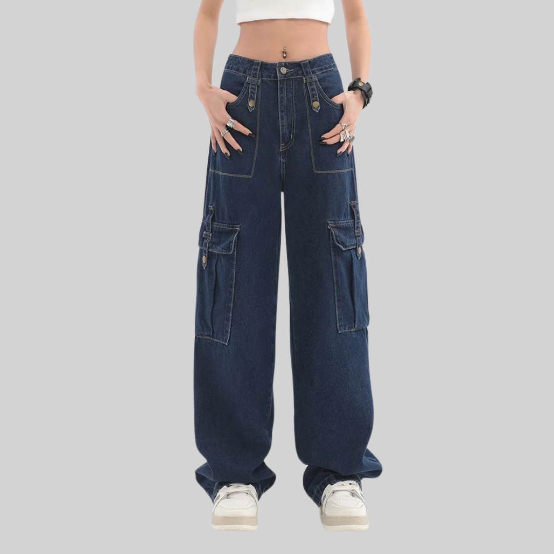 Livia | Jeans mit Weitem Bein und Vintage-Design für Damen