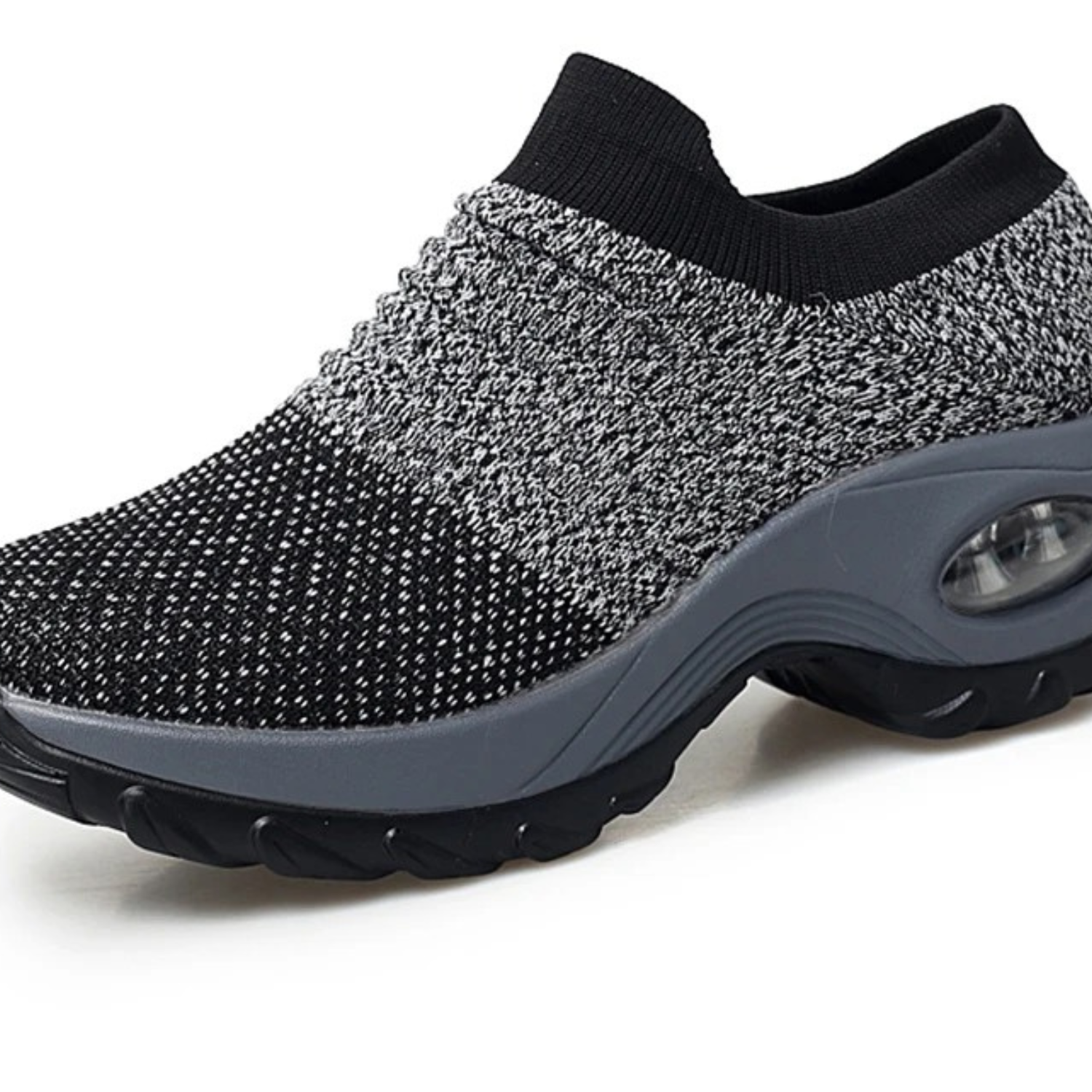VIDA Mode Gestrickte Zweifarbige Damen Loafer