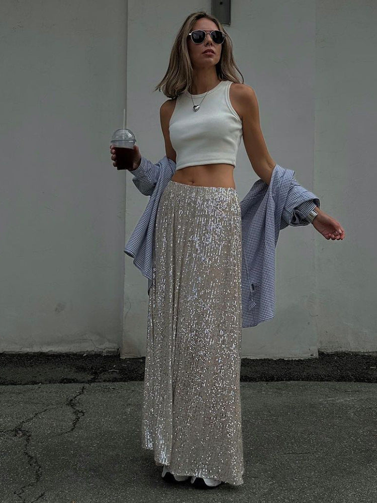 Celestia | Rock mit Eleganter Passform und Glitzernden Details für Damen
