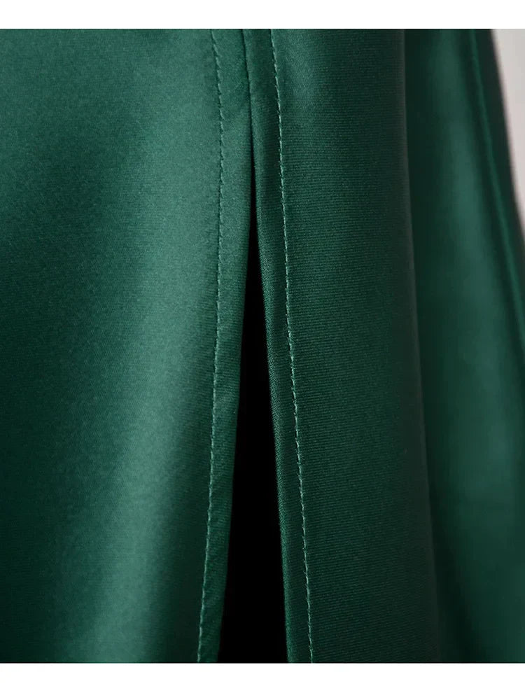Sophie | Satinrock mit Eleganter A-Linien-Silhouette und Hoher Taille für Frauen