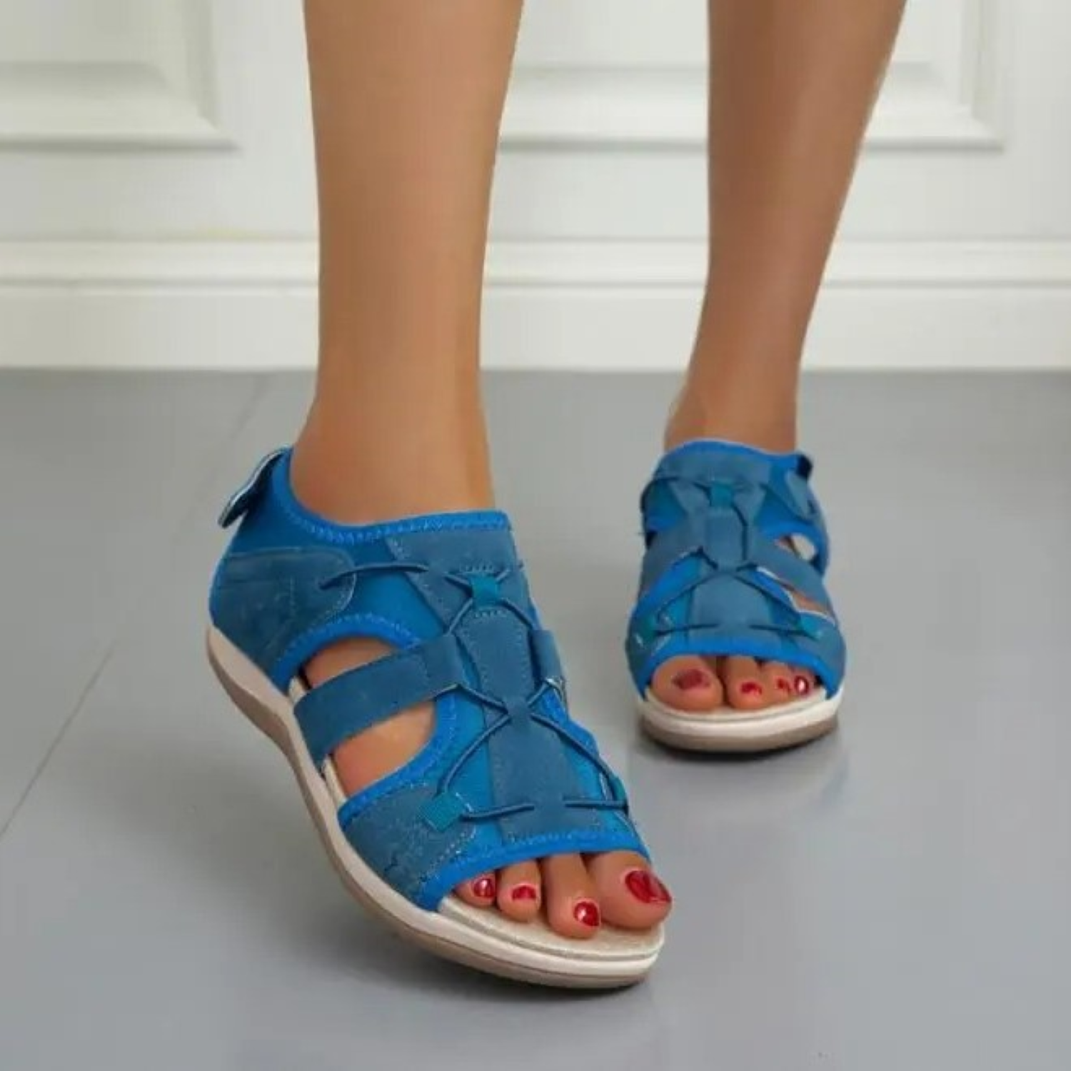 VIDA Damen Sandalen mit kontrastierendem Kordeldetail