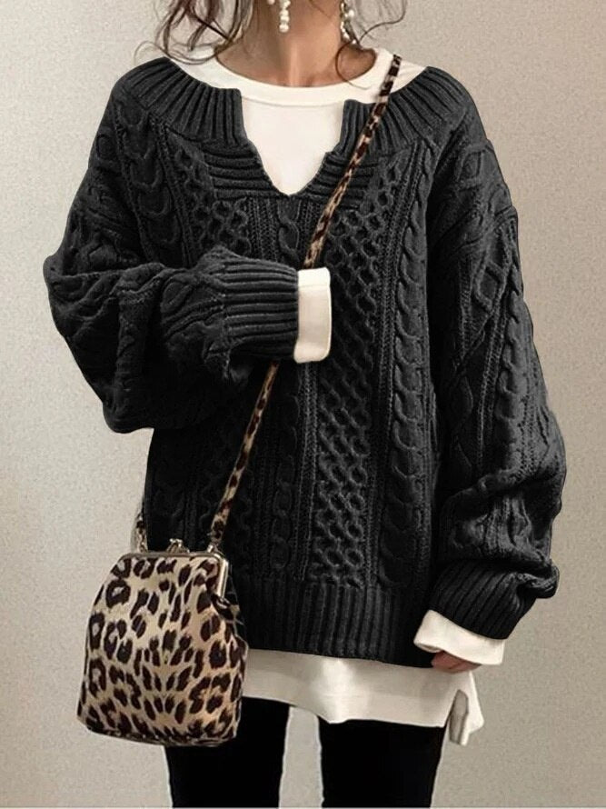 Siena | Oversized-Zopfpullover mit Weichem Material und Kuscheligem Komfort für Frauen
