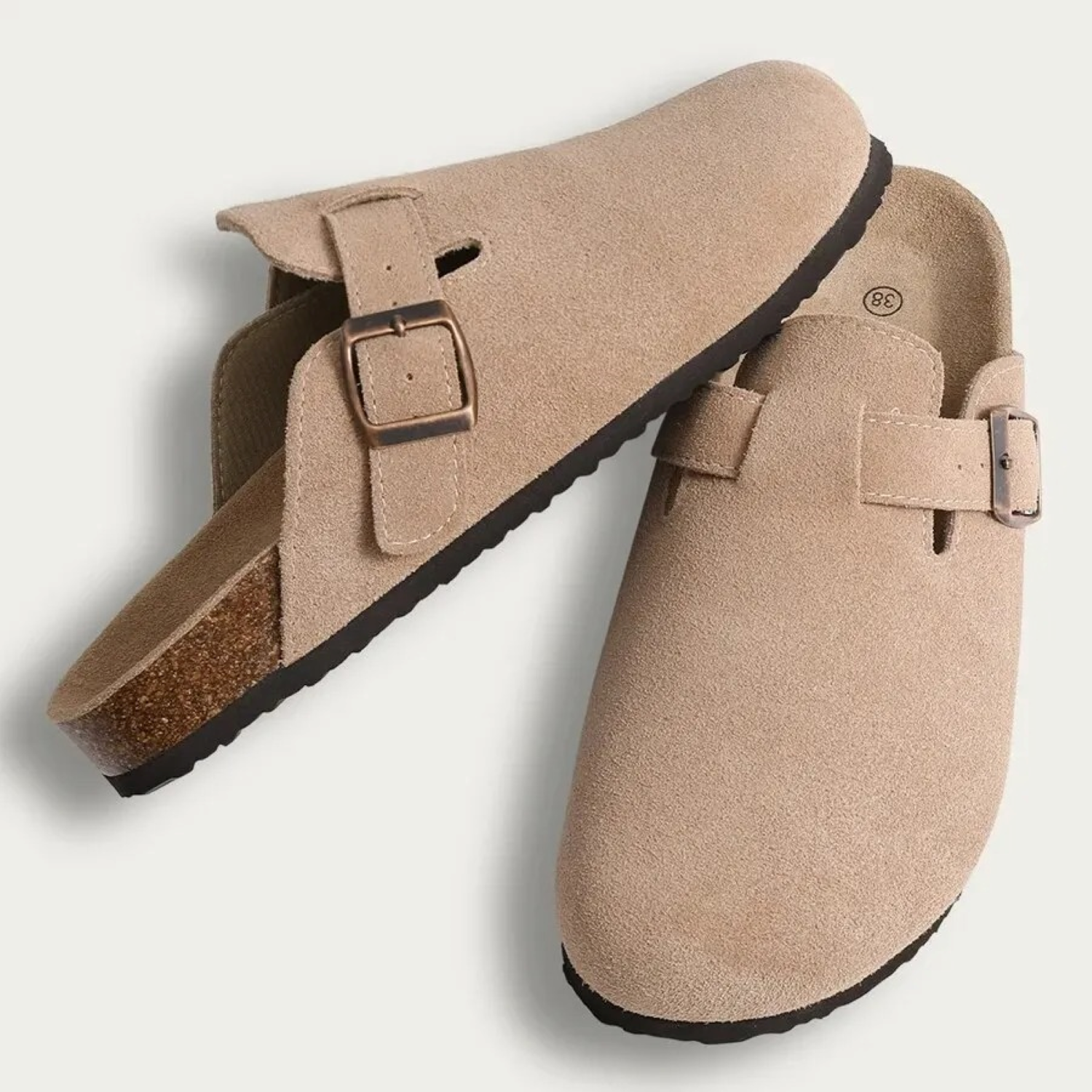 VIDA Damen Sandalen mit Korksohle und Schleifenunterstützung
