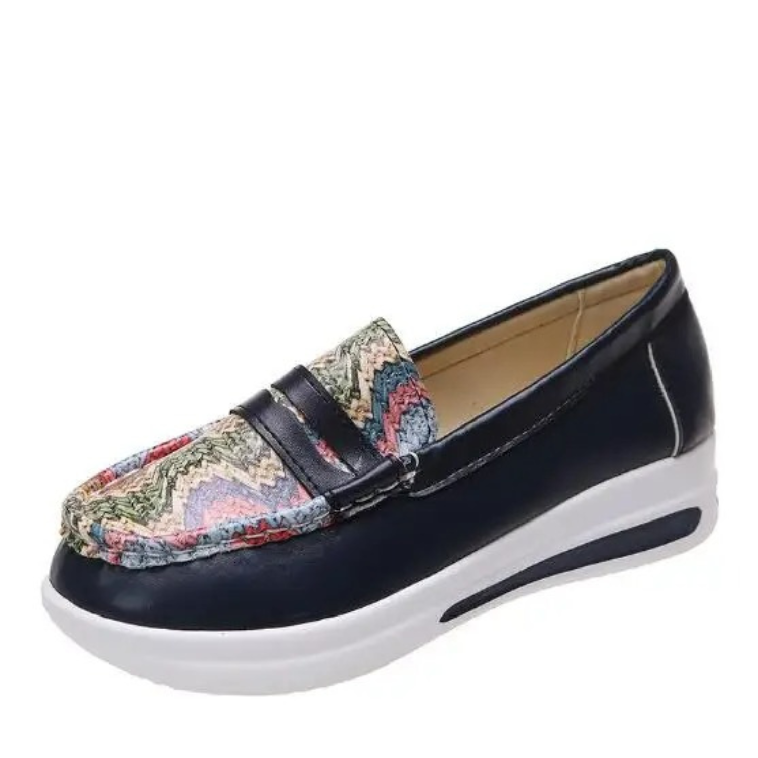 VIDA Runde Zehe Keil Plattform Damen loafer
