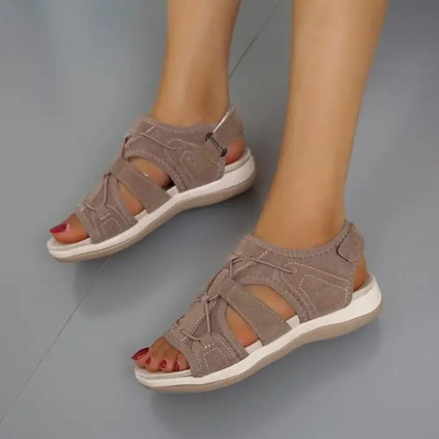 VIDA Damen Sandalen mit kontrastierendem Kordeldetail