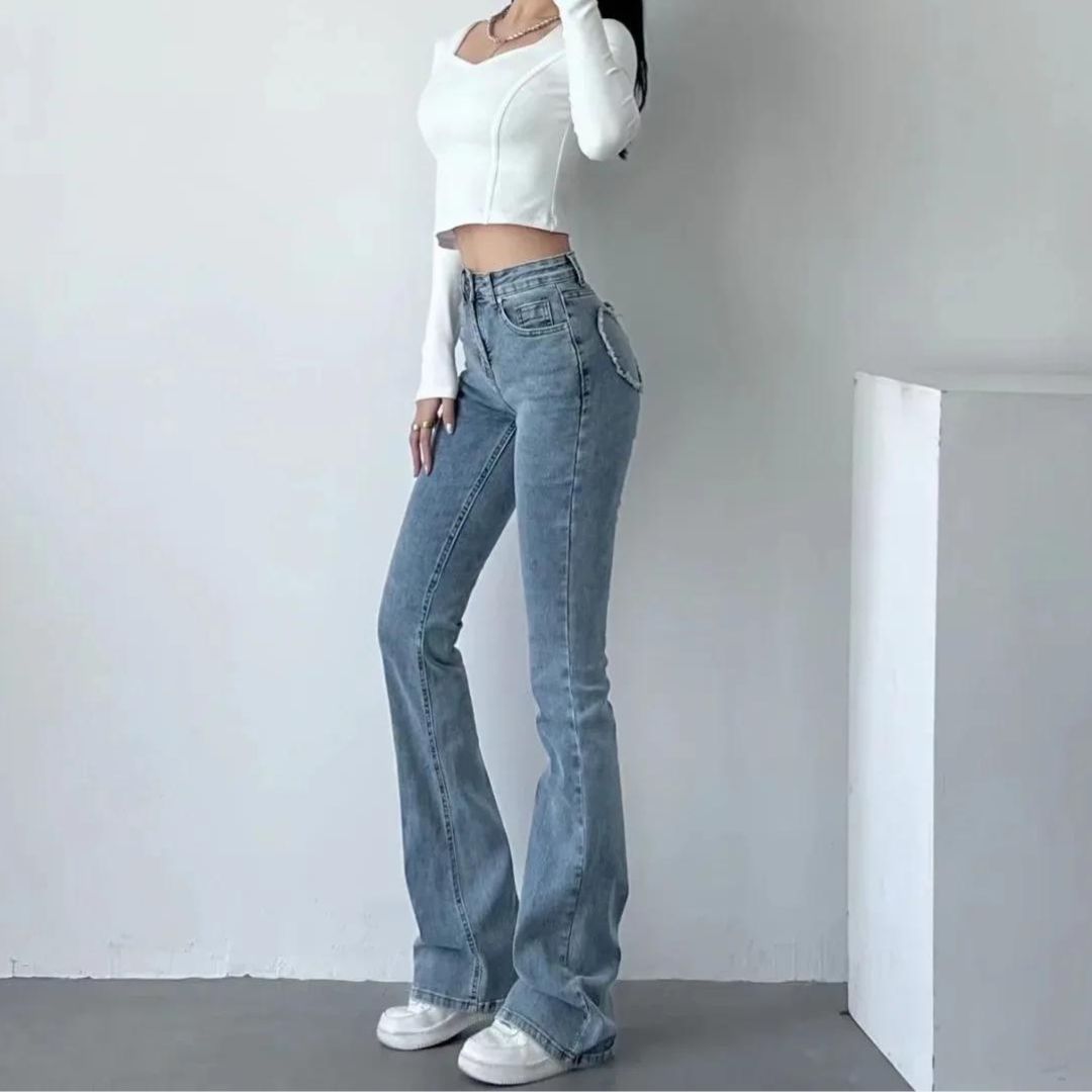 Siena | Jeans mit Herzfransen und Hochbund für einen verspielten Look