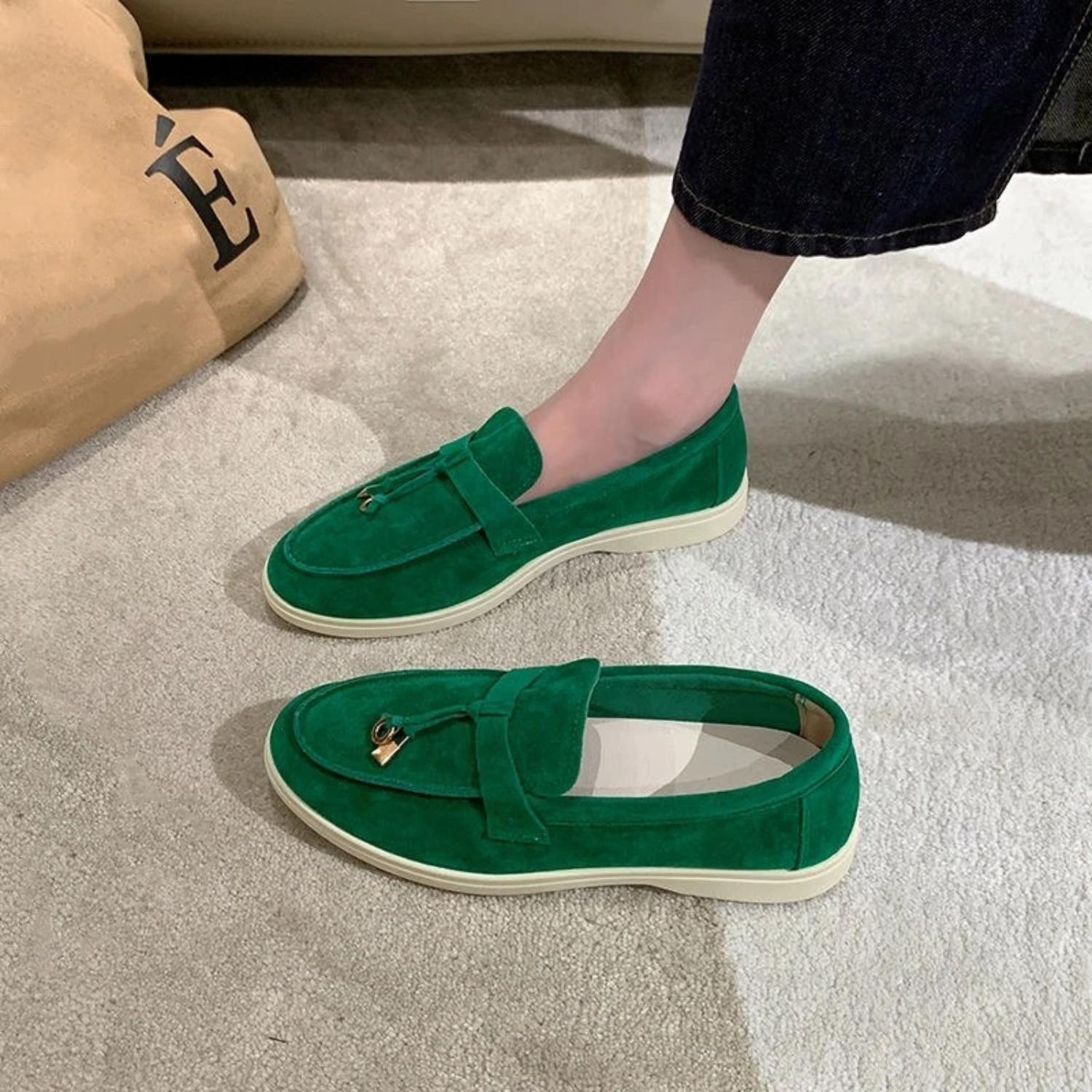 VIDA Vulkanisierte Schnalle Schnur Damen Loafer
