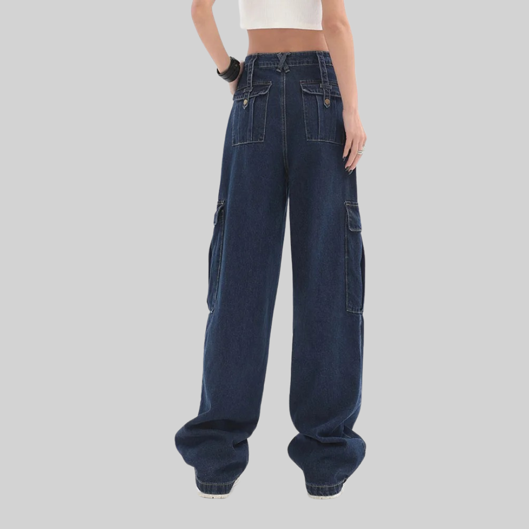 Livia | Jeans mit Weitem Bein und Vintage-Design für Damen