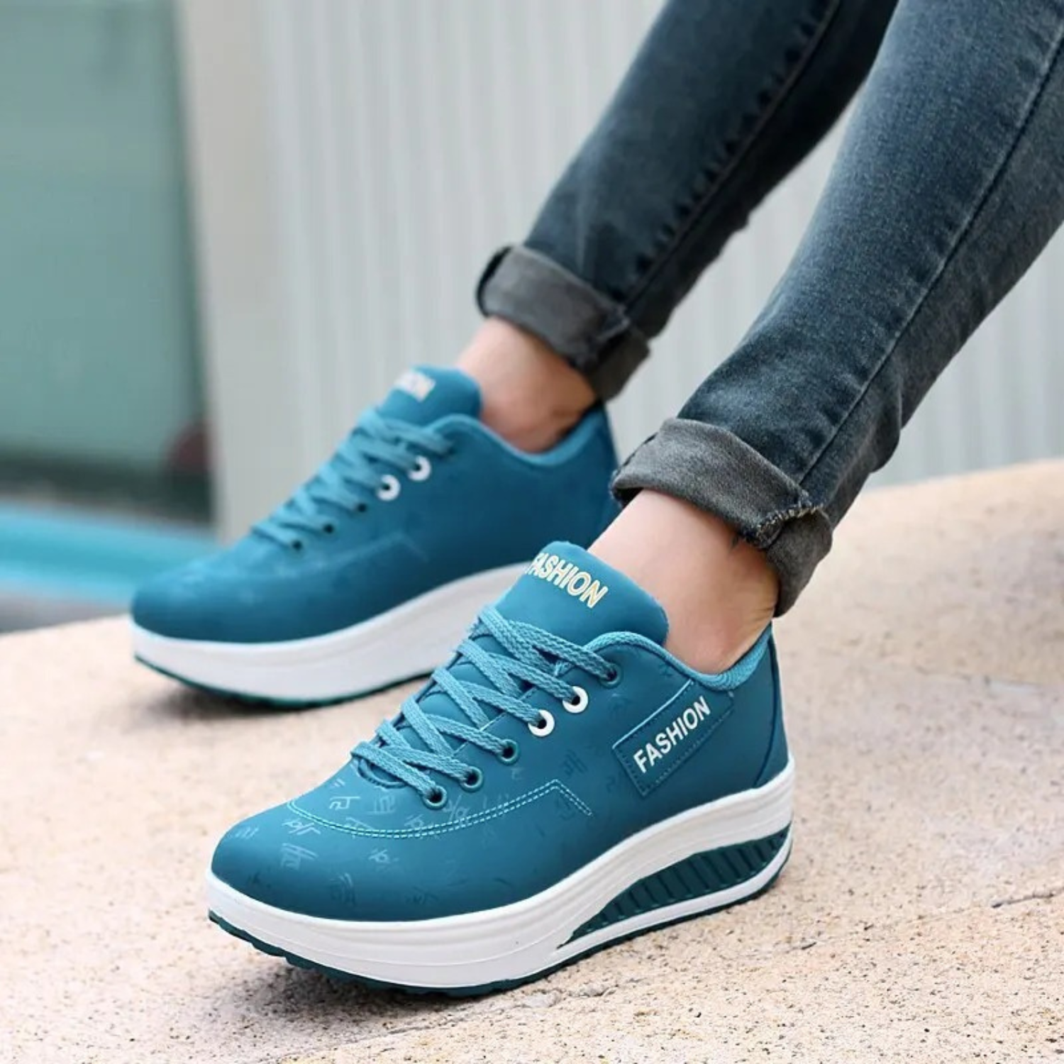 VIDA Damen Wanderschuhe mit Buchstabendruck-Schnürsenkel