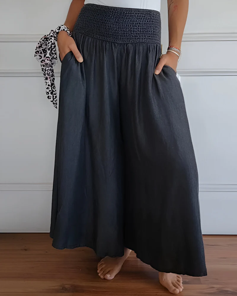 Liana | Hose mit weitem Bein und elastischem Bund für stilvolle Entspannung