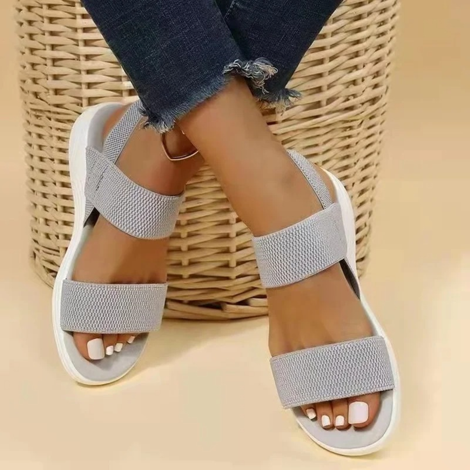 VIDA Damen Sandalen mit Mesh-Riemen