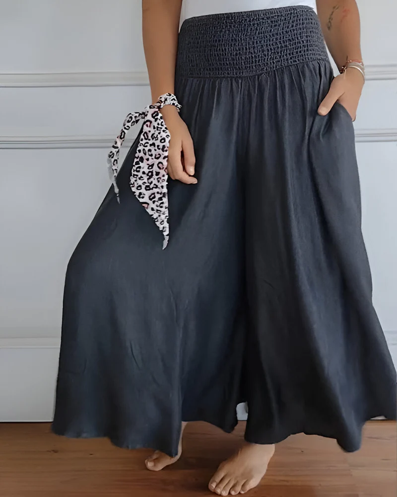 Liana | Hose mit weitem Bein und elastischem Bund für stilvolle Entspannung