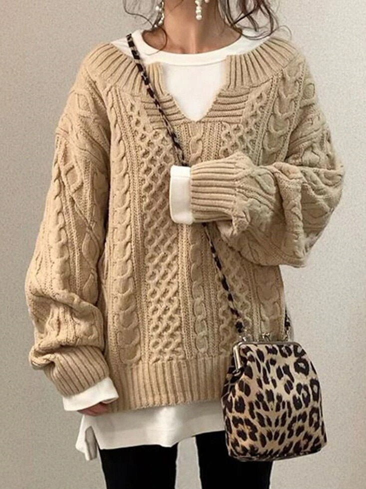 Siena | Oversized-Zopfpullover mit Weichem Material und Kuscheligem Komfort für Frauen