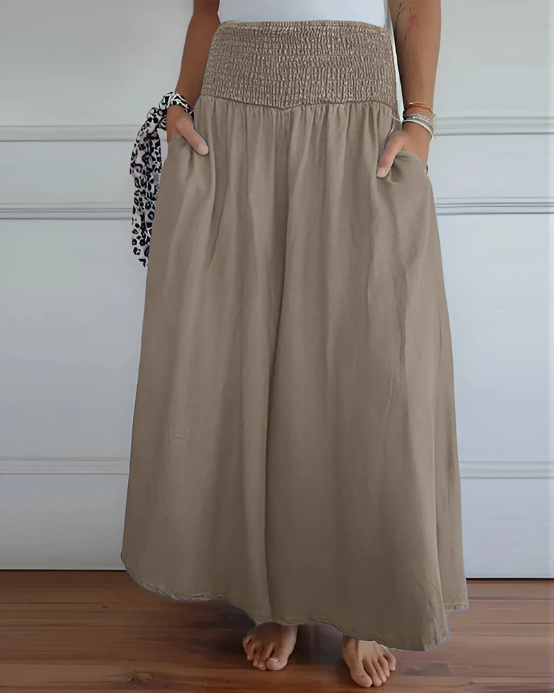 Liana | Hose mit weitem Bein und elastischem Bund für stilvolle Entspannung