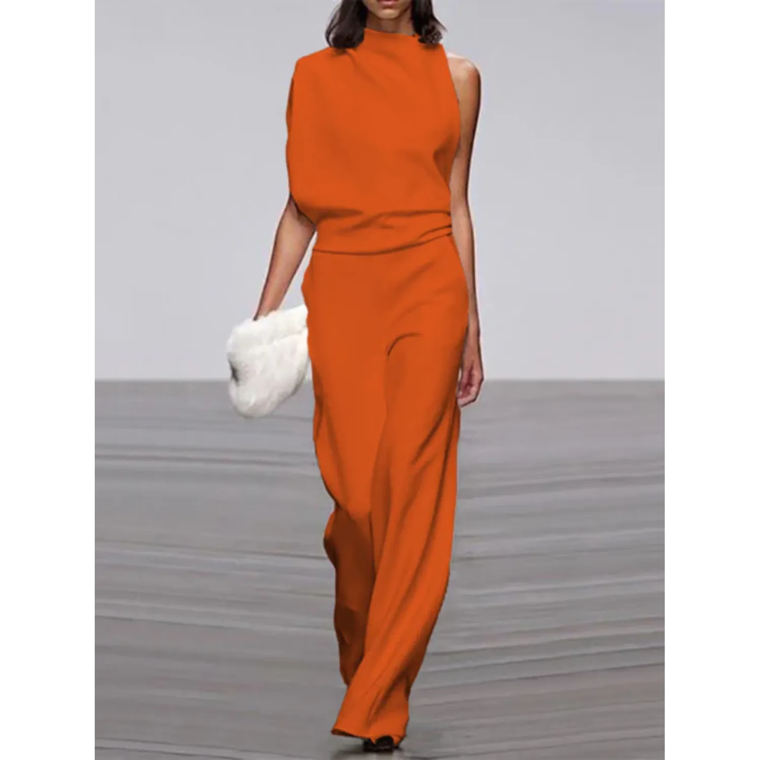 VIDA Ärmelloser Jumpsuit für Frauen mit weitem Bein