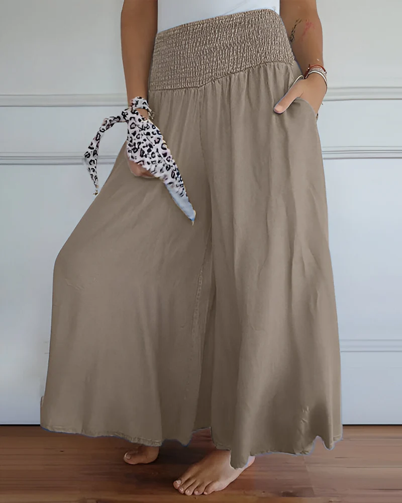 Liana | Hose mit weitem Bein und elastischem Bund für stilvolle Entspannung