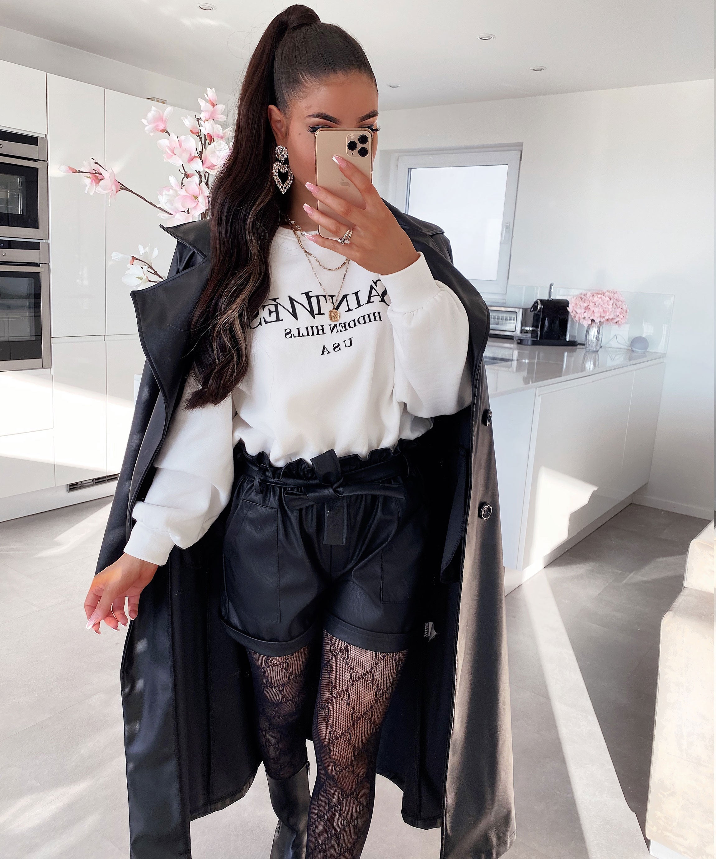 Celestia | Shorts aus Kunstleder mit Eleganter Passform für Frauen