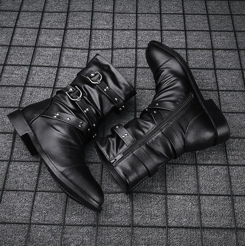 Hugo - Herren Vintage Lederstiefel