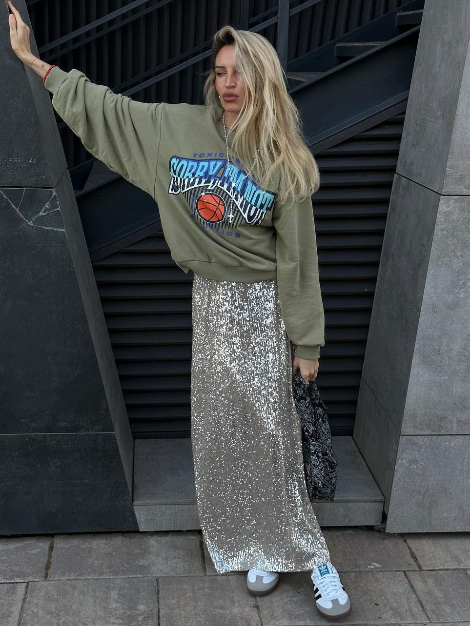 Celestia | Rock mit Eleganter Passform und Glitzernden Details für Damen
