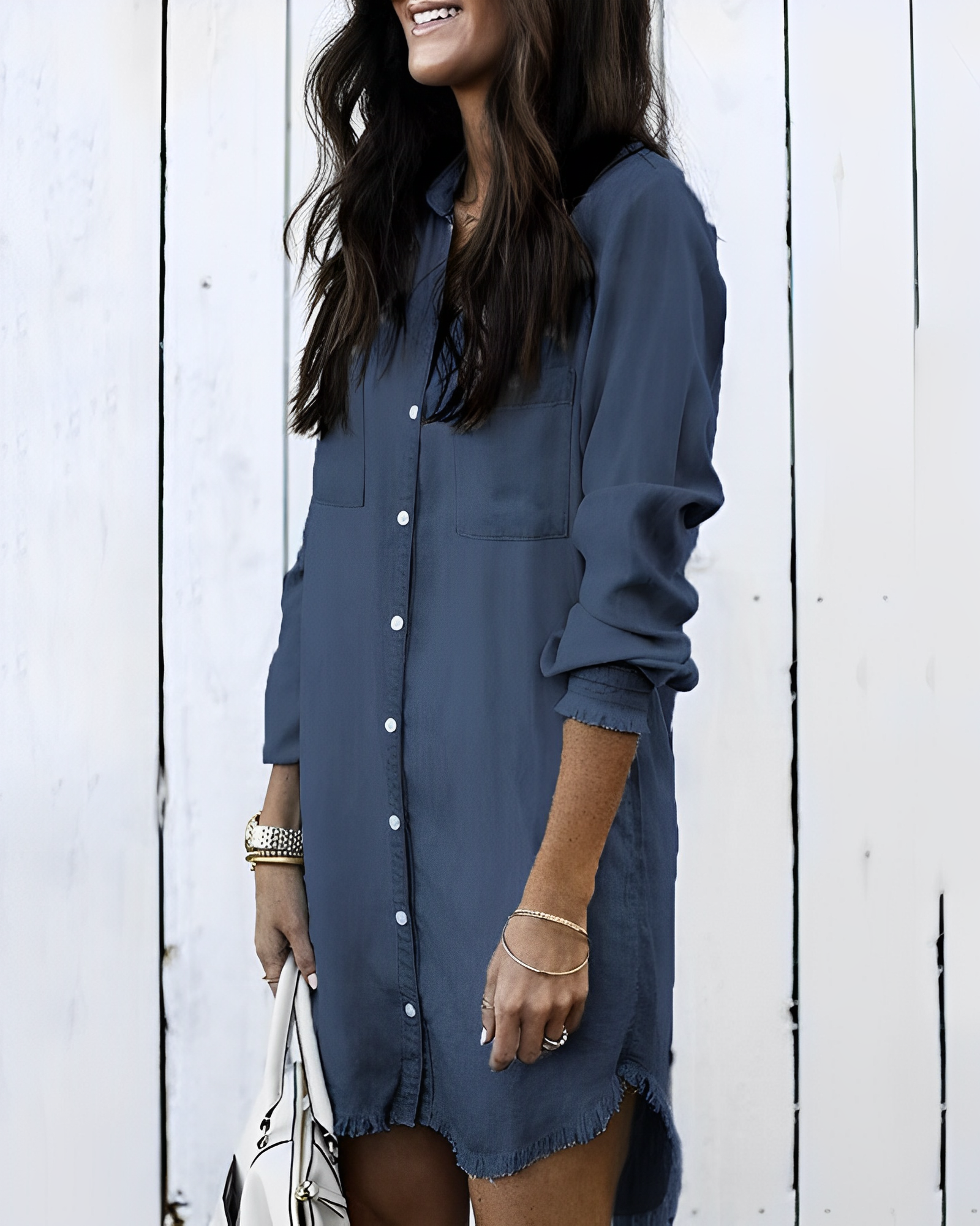 Zephyr | Denim Bluse - Stilvolle Jeansbluse mit Knöpfen für einen lässigen Look