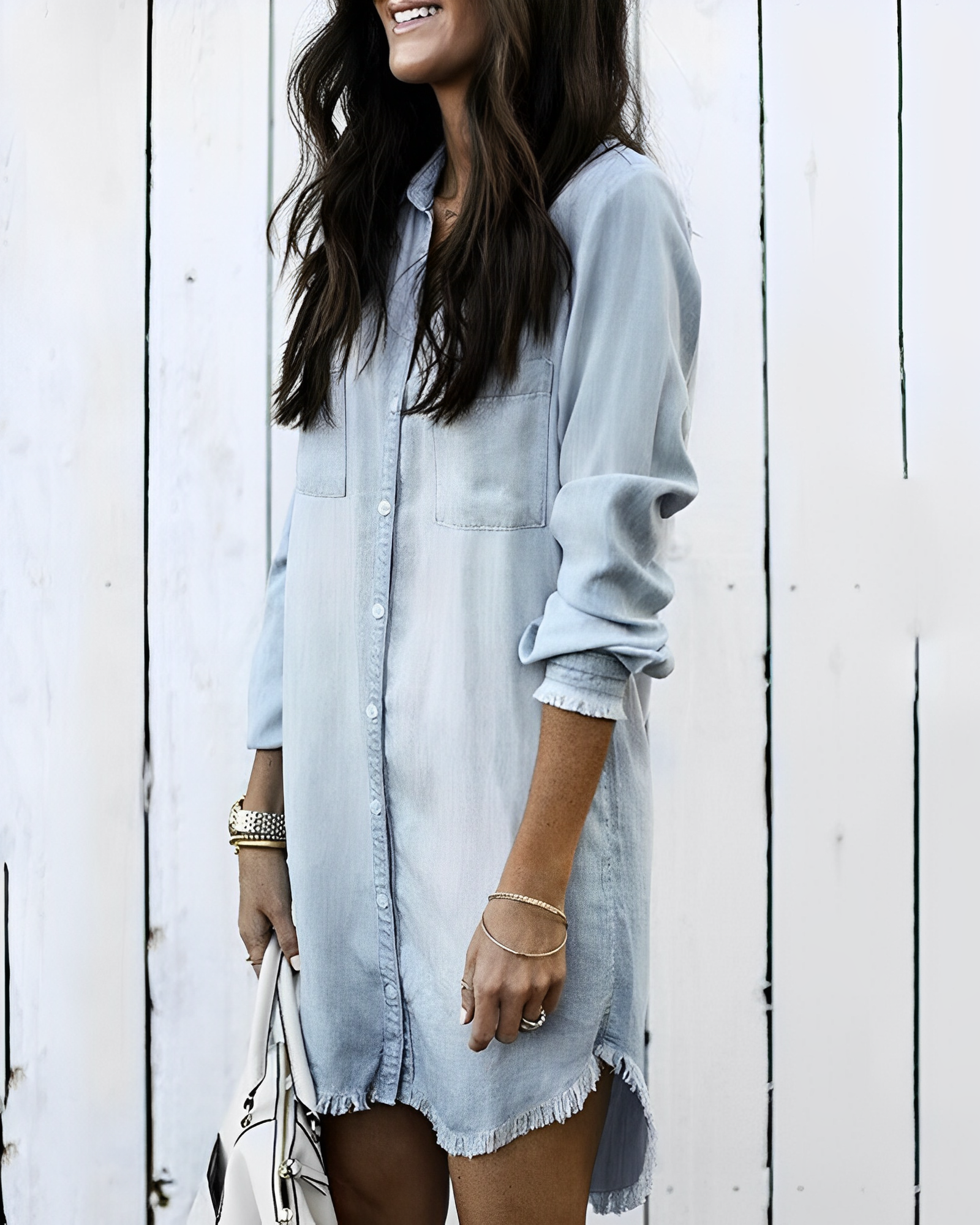 Zephyr | Denim Bluse - Stilvolle Jeansbluse mit Knöpfen für einen lässigen Look