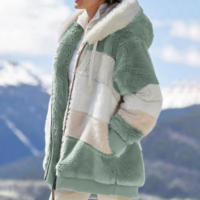 Lunara | Jacke mit Stilvollem Kunstpelz und Kapuze für den Winter