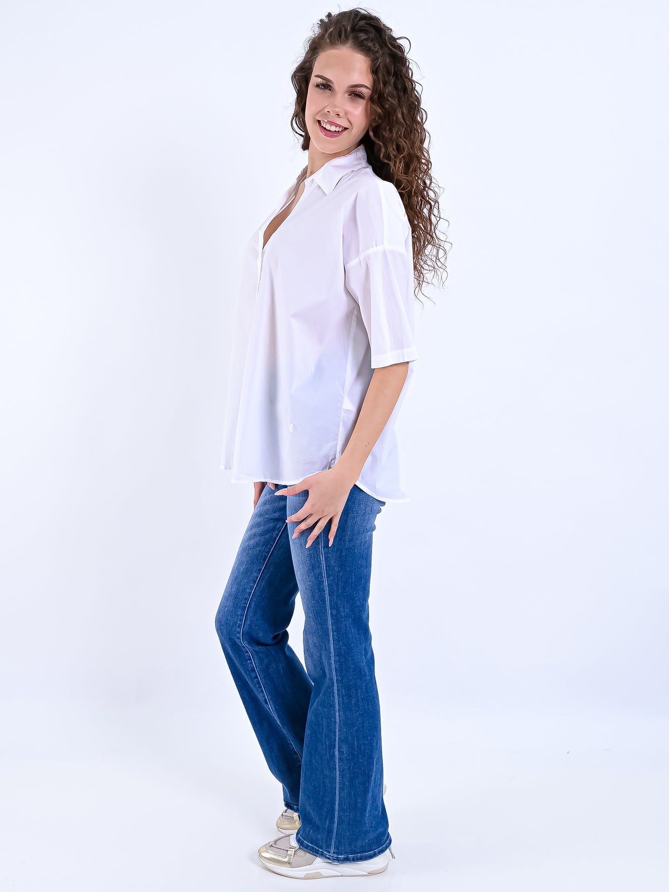 Luna | Hemd mit Eleganter Passform und Halbarm für Damen
