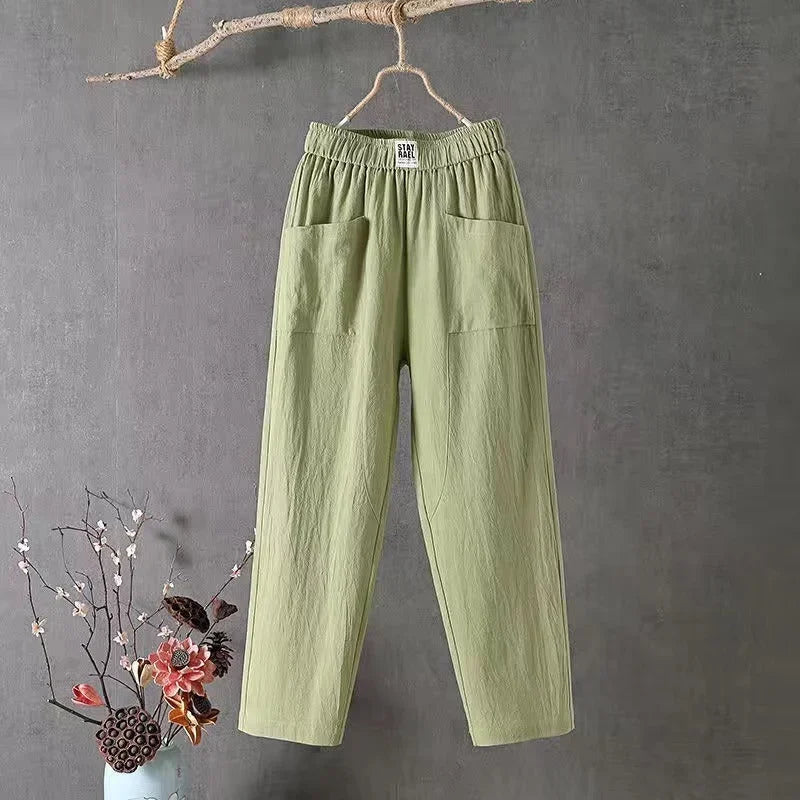 Liora | Weite Hosen mit Dehnbarem Bund und Praktischen Taschen für Damen