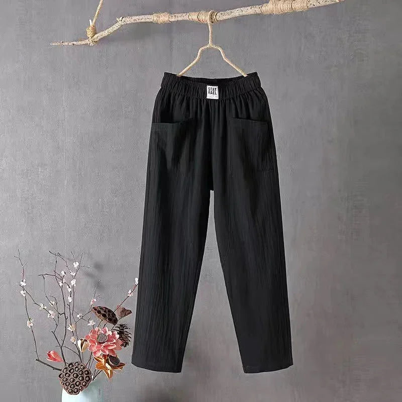 Liora | Weite Hosen mit Dehnbarem Bund und Praktischen Taschen für Damen