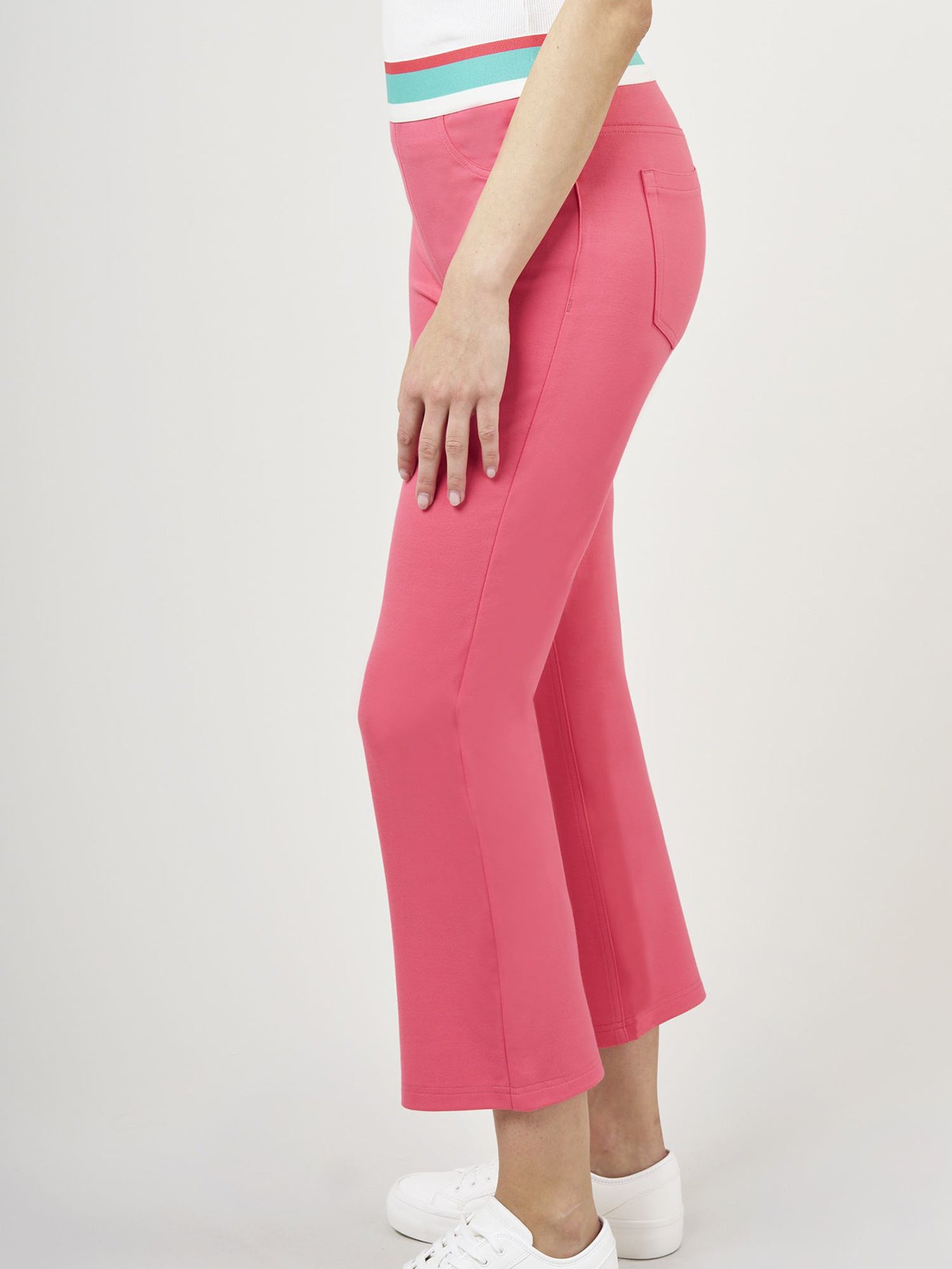 Livia | Cropped Flare Hose mit Bequemem Jersey-Stretch für Frauen
