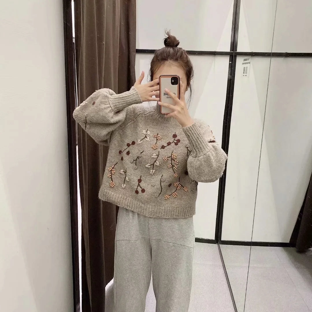 Celestine | Pullover mit Vintage-Chic und Perlen für Damen