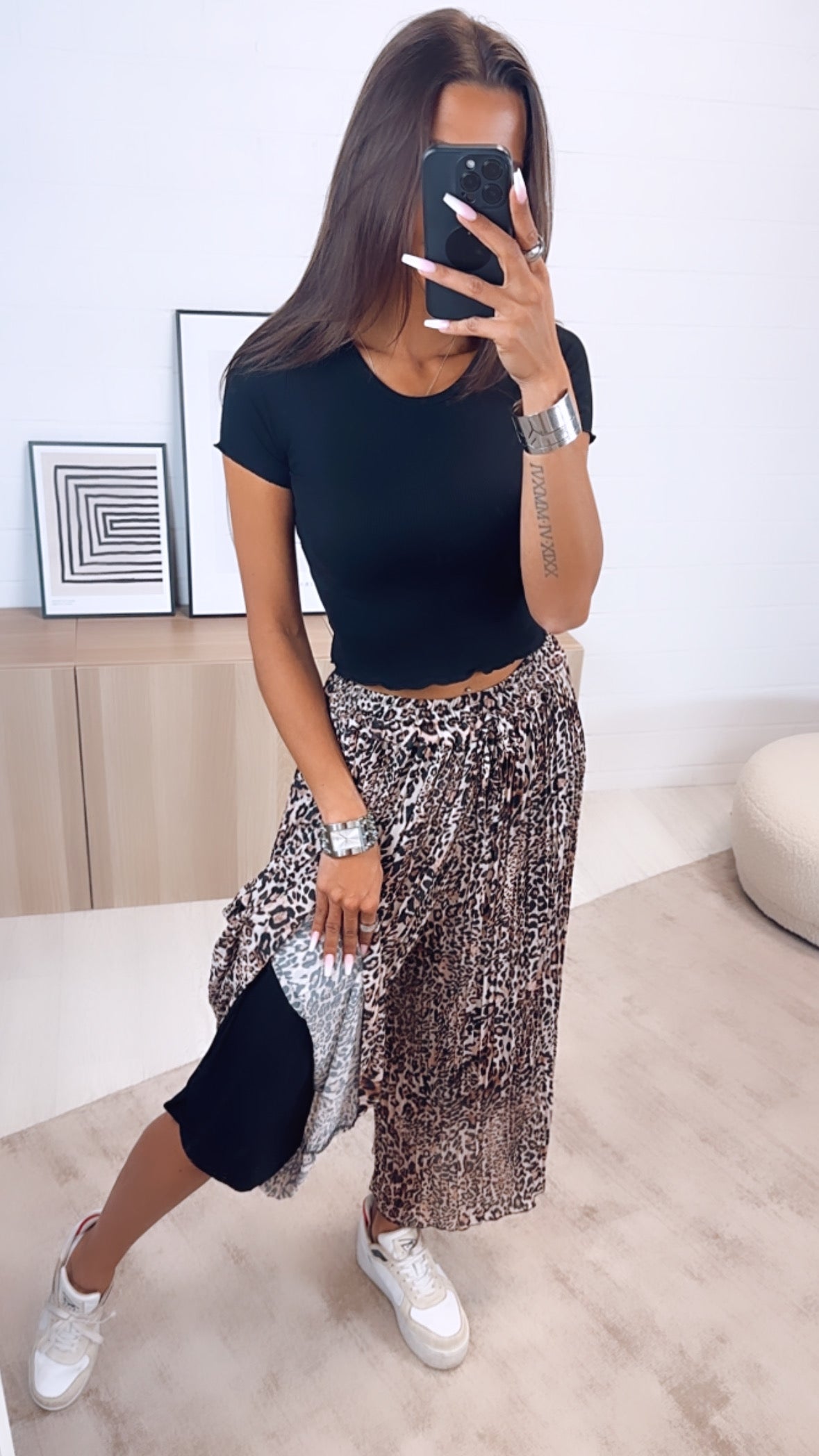Liora | Hose im Leo-Look mit Luftigem Schnitt für Damen