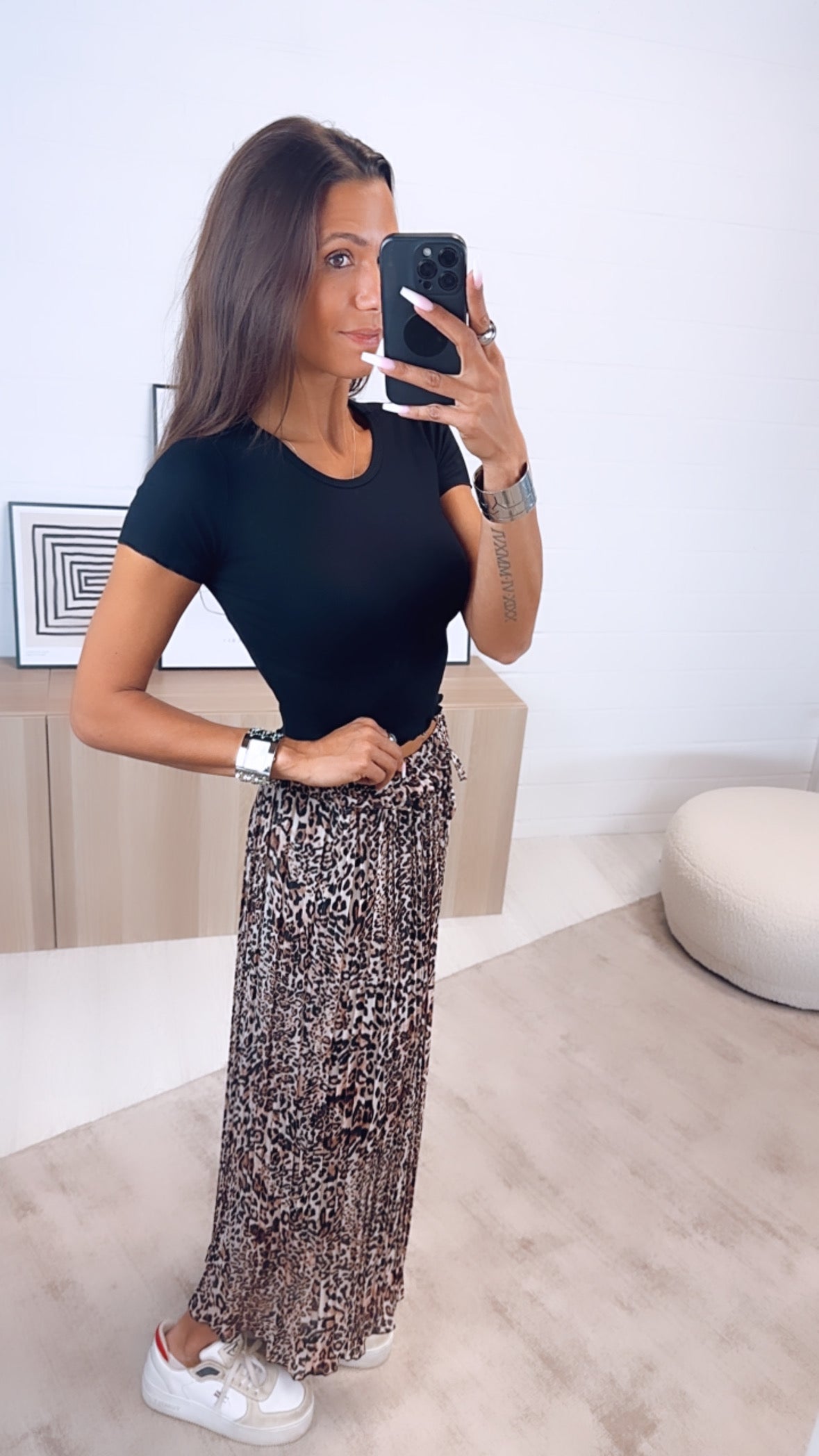 Liora | Hose im Leo-Look mit Luftigem Schnitt für Damen