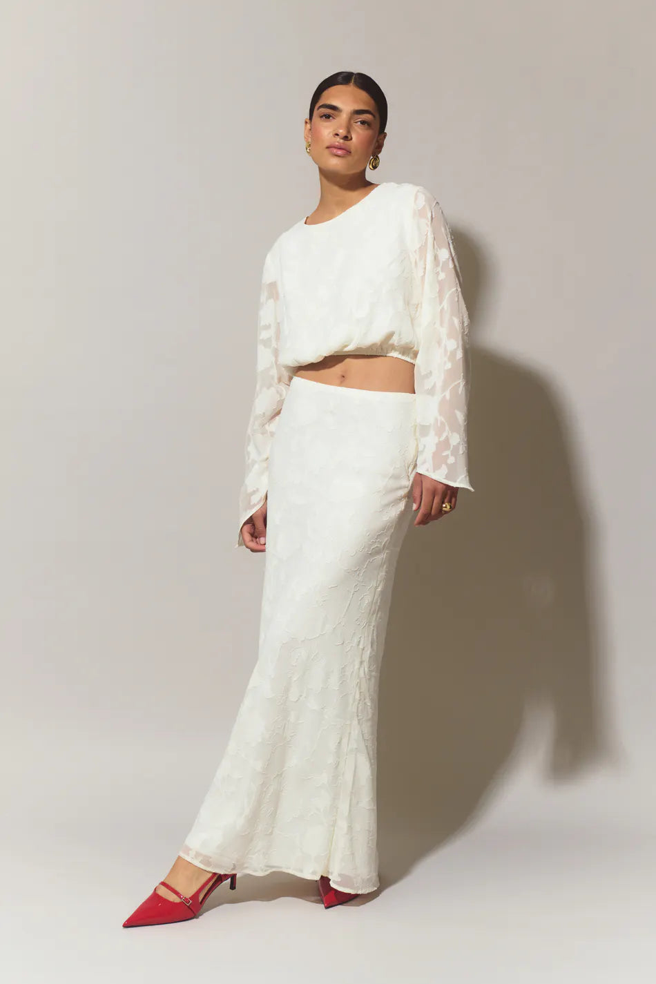Liora | Maxi Rock mit Floralen Mustern und Eleganter Passform für Festliche Anlässe
