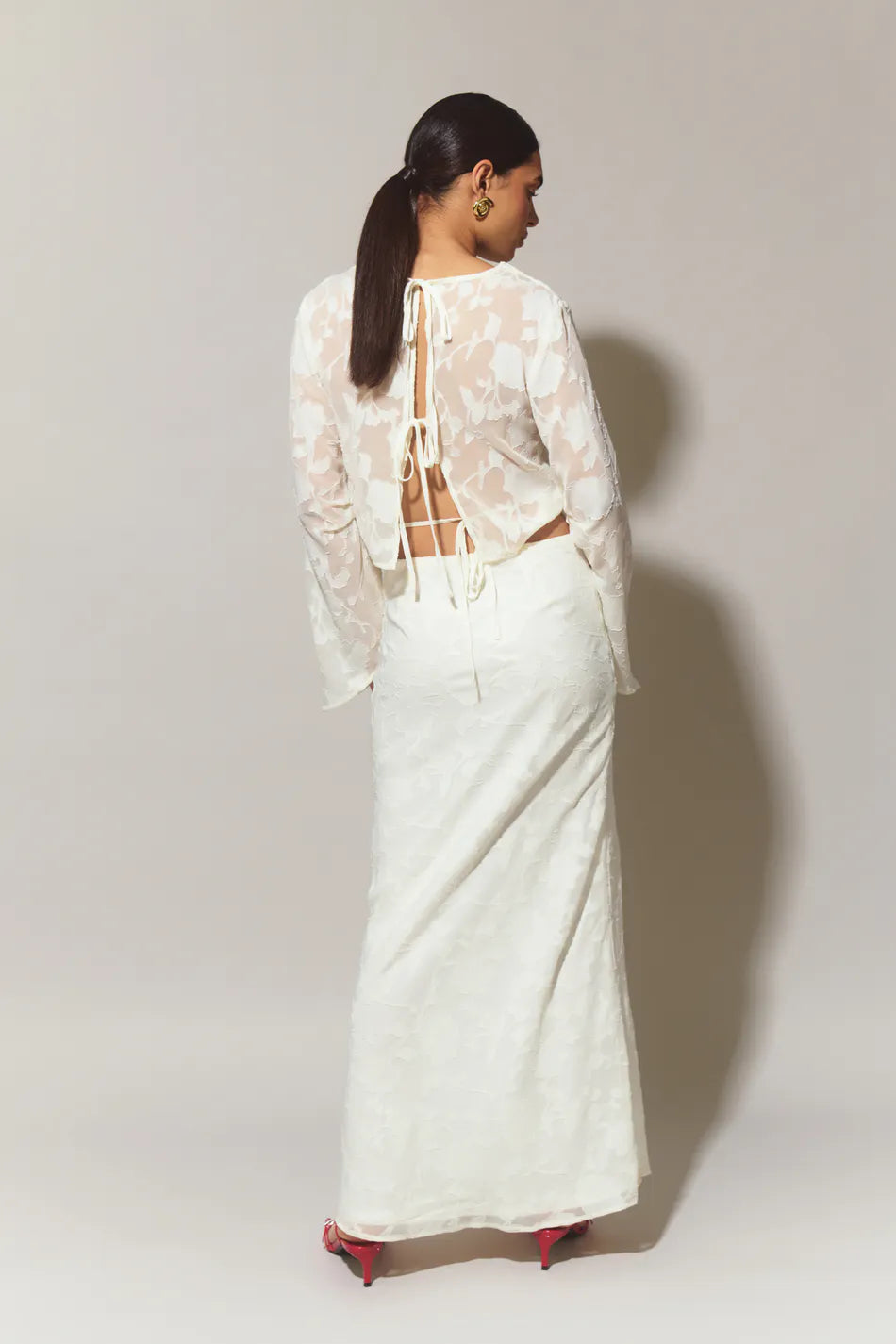 Liora | Maxi Rock mit Floralen Mustern und Eleganter Passform für Festliche Anlässe