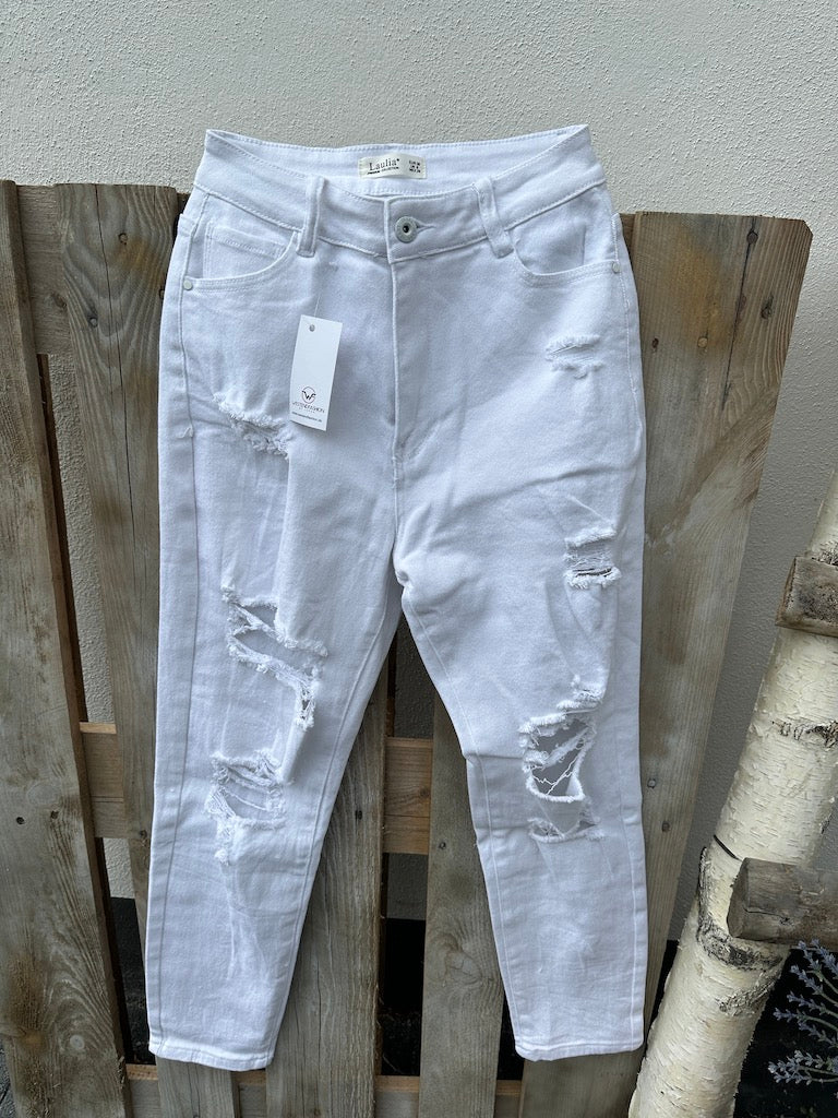 Luna | Mom-Jeans im Destroyed Look mit super weichem Material für Frauen