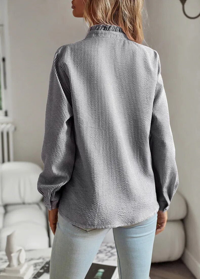 Zephyr Bluse | Elegantes Hemd für Frauen mit Rüschen