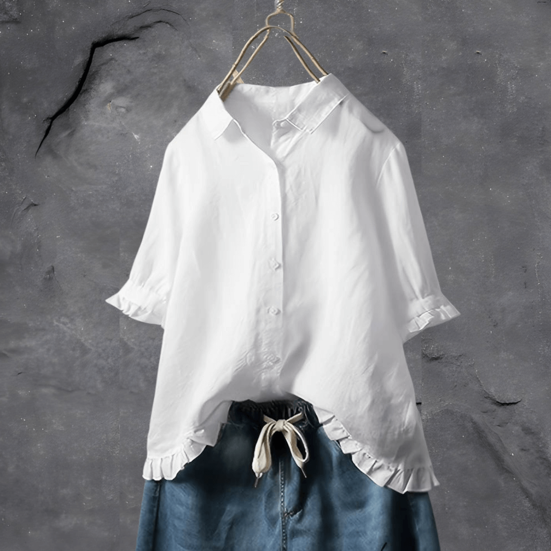 Zephyr | Damen Bluse mit Rüschen und Knopfleiste in Übergröße