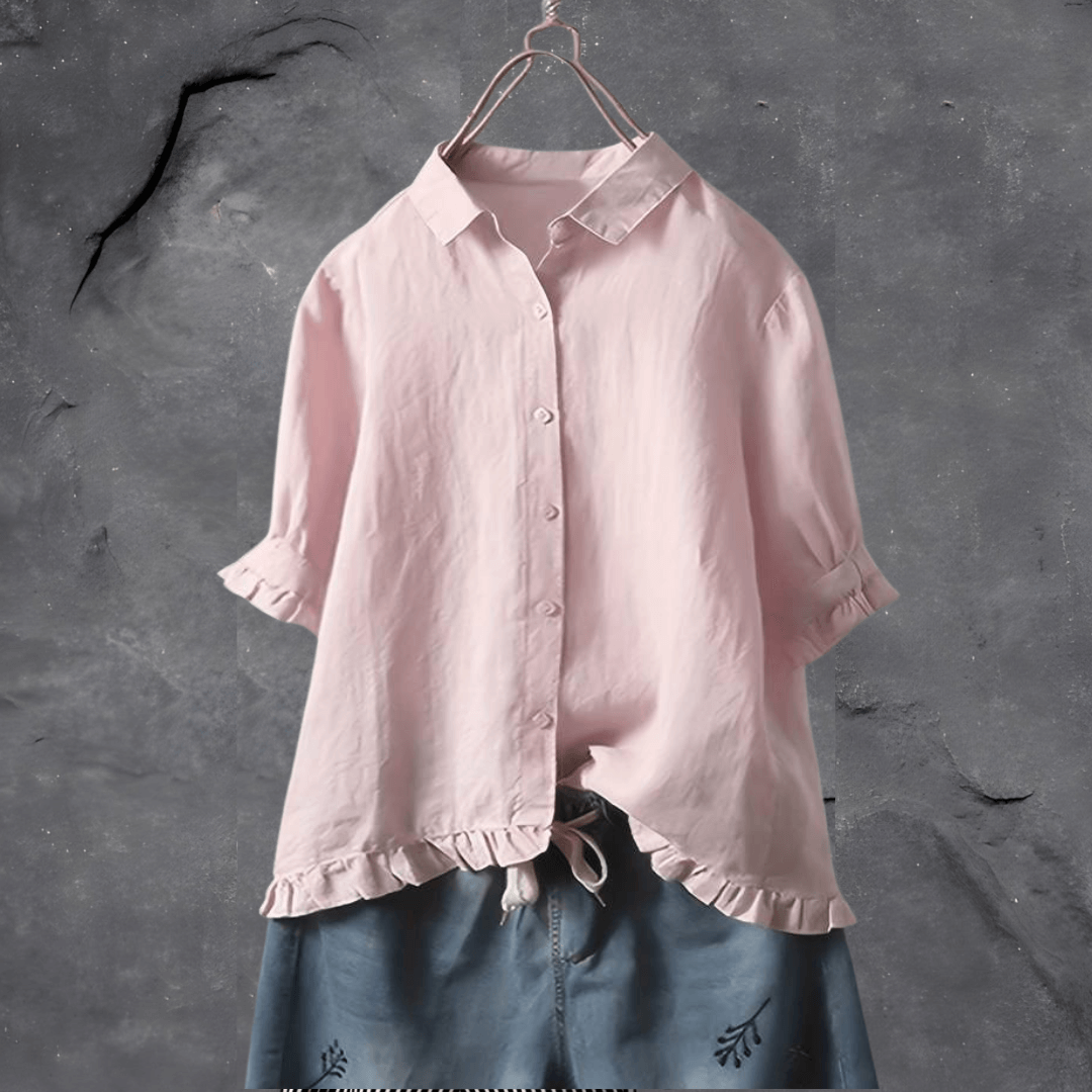 Zephyr | Damen Bluse mit Rüschen und Knopfleiste in Übergröße