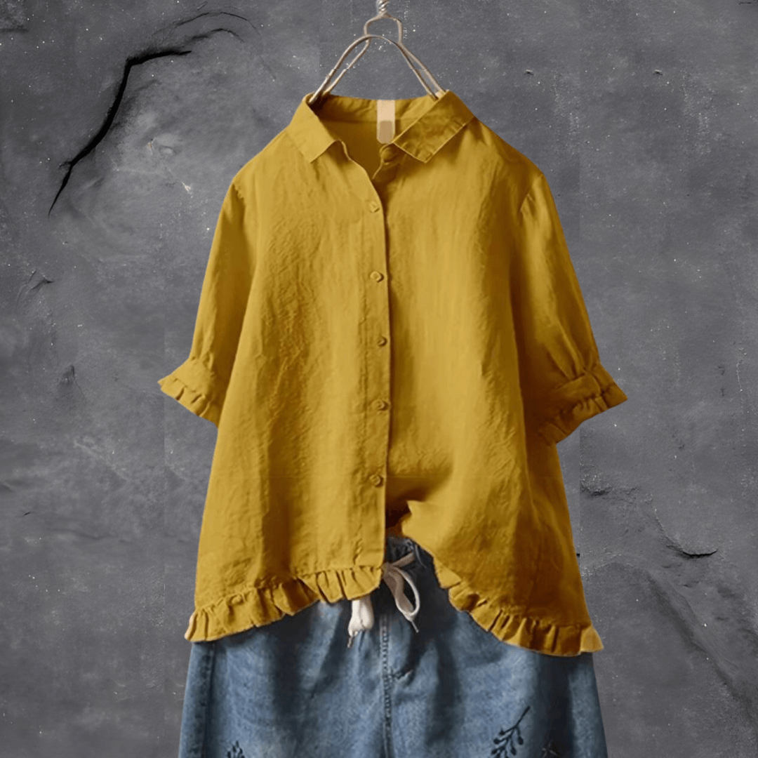 Zephyr | Damen Bluse mit Rüschen und Knopfleiste in Übergröße