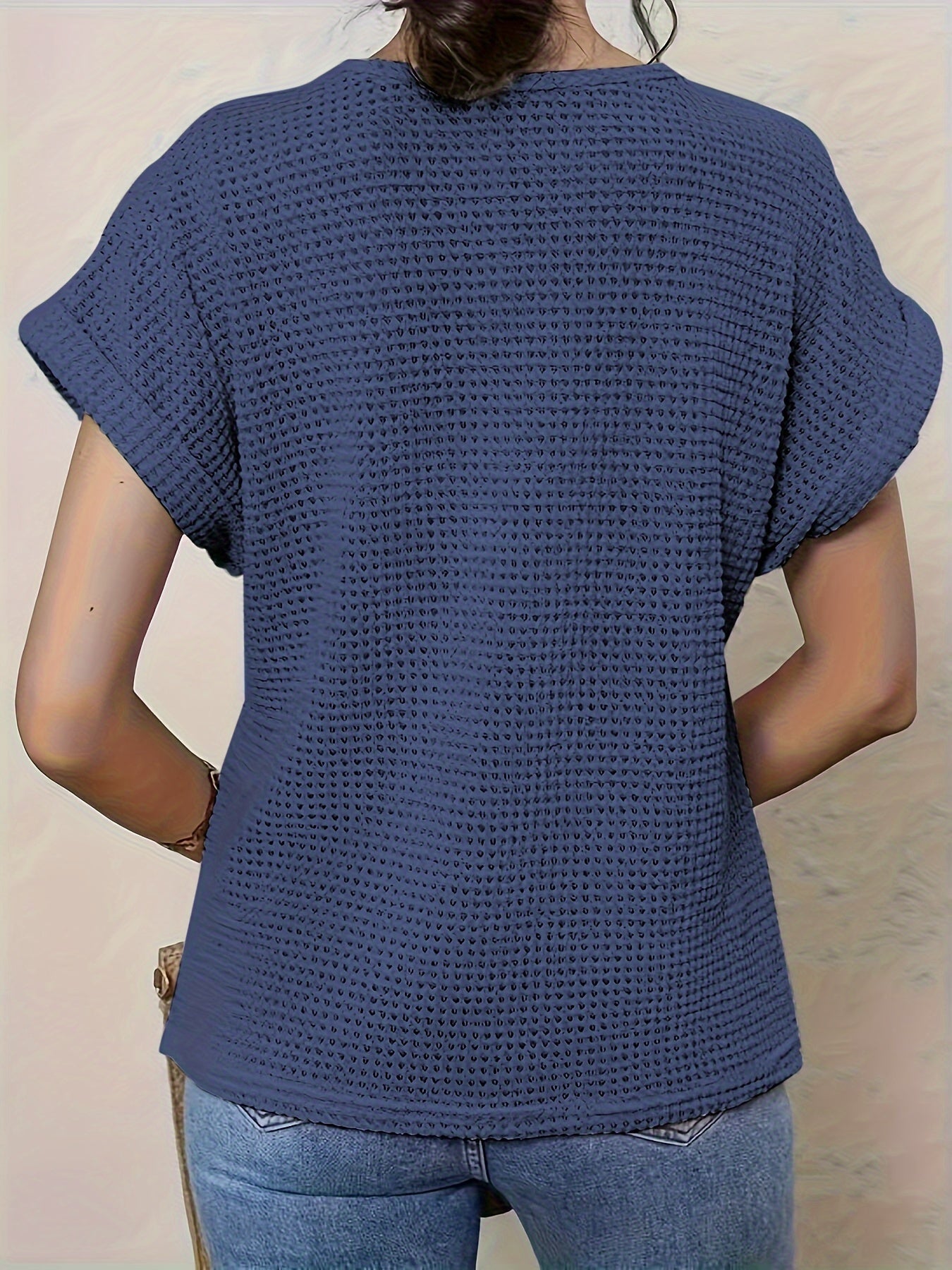 Zephyr | Bluse Damen Rundhalsausschnitt Lose Passform Sommer Top