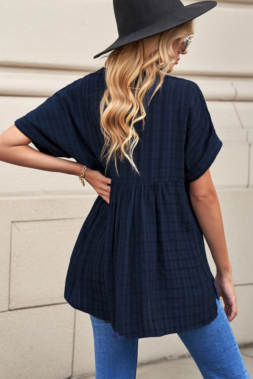 Zephyr | Bluse mit Karomuster in Navy Für Frauen